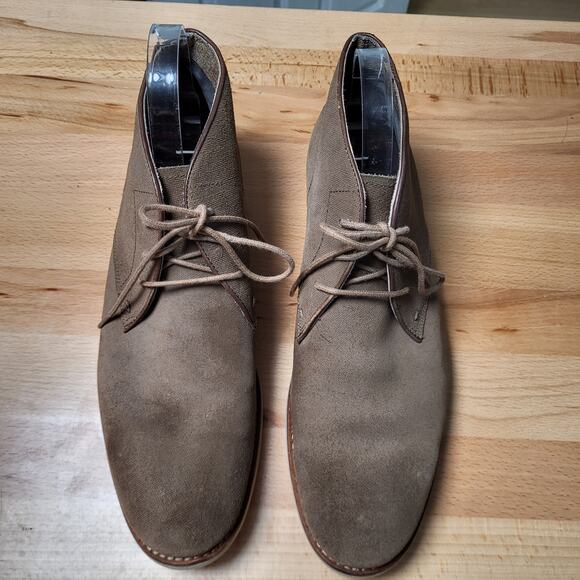 John Varvatos USA Light Brown Suede Lace Up Ankle Chukka Boot Mens Size 10 - Picture 4 of 11